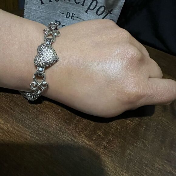 LIA SOPHIA LOVE DUST HEART BRACELET AND NECKLACE SET CUT CRYSTALS - Picture 2 of 4